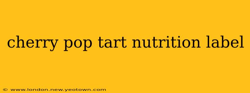 cherry pop tart nutrition label
