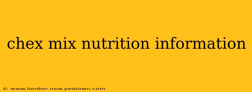 chex mix nutrition information