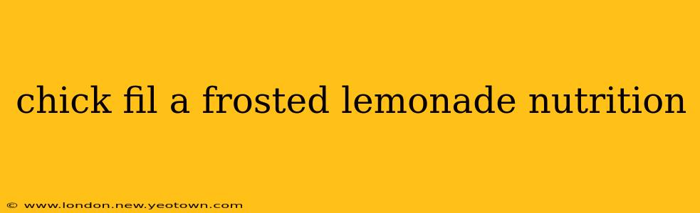 chick fil a frosted lemonade nutrition