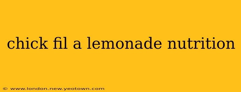 chick fil a lemonade nutrition