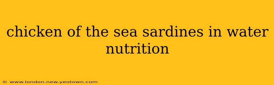 chicken of the sea sardines in water nutrition