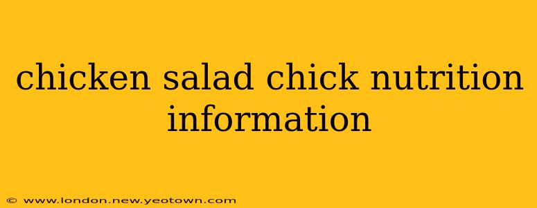 chicken salad chick nutrition information