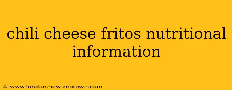chili cheese fritos nutritional information