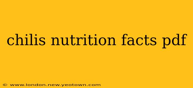chilis nutrition facts pdf