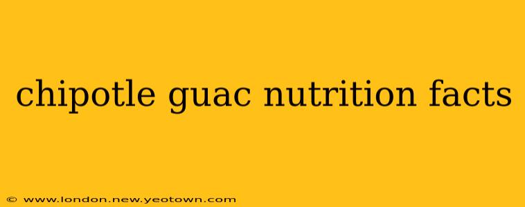 chipotle guac nutrition facts