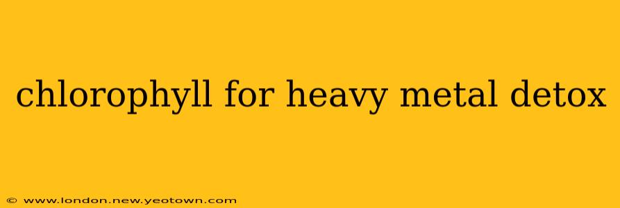 chlorophyll for heavy metal detox
