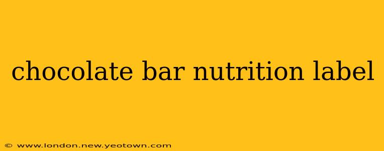 chocolate bar nutrition label