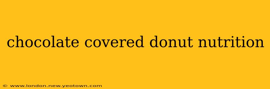 chocolate covered donut nutrition