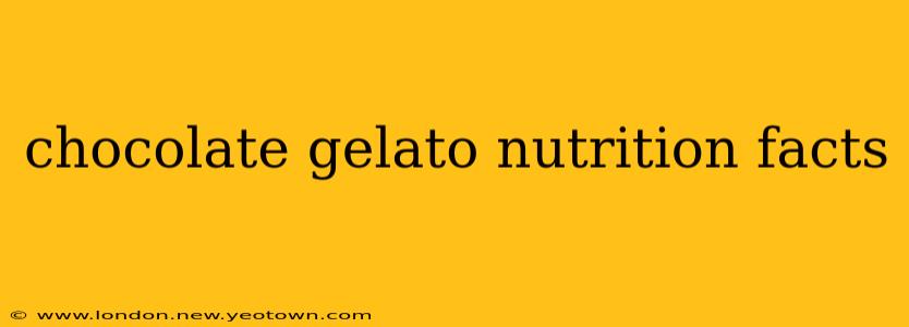 chocolate gelato nutrition facts