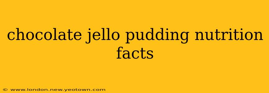 chocolate jello pudding nutrition facts