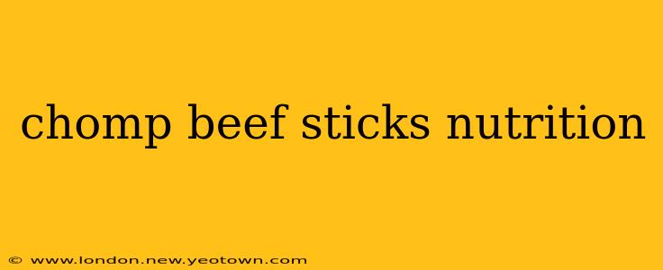 chomp beef sticks nutrition