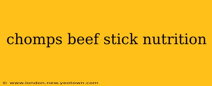 chomps beef stick nutrition