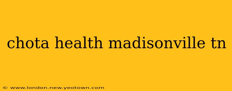 chota health madisonville tn