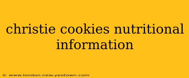 christie cookies nutritional information