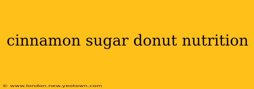 cinnamon sugar donut nutrition