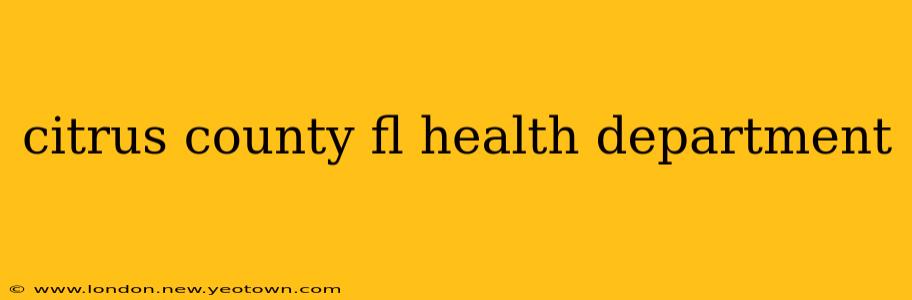 citrus county fl health department