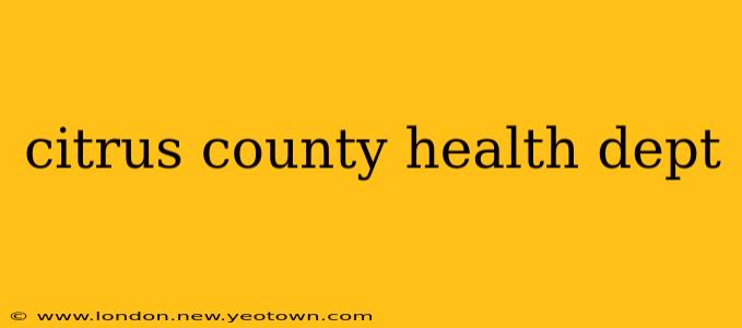 citrus county health dept