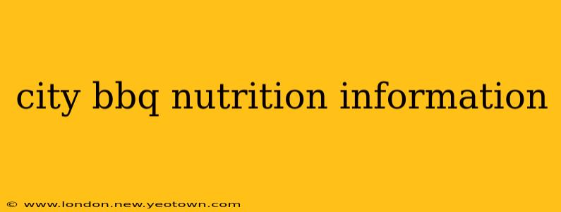 city bbq nutrition information