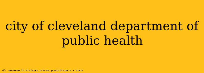 city of cleveland department of public health