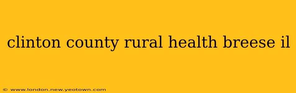 clinton county rural health breese il