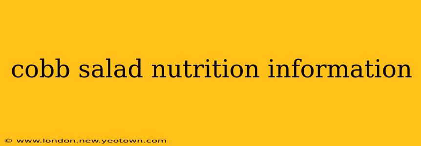 cobb salad nutrition information
