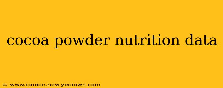 cocoa powder nutrition data