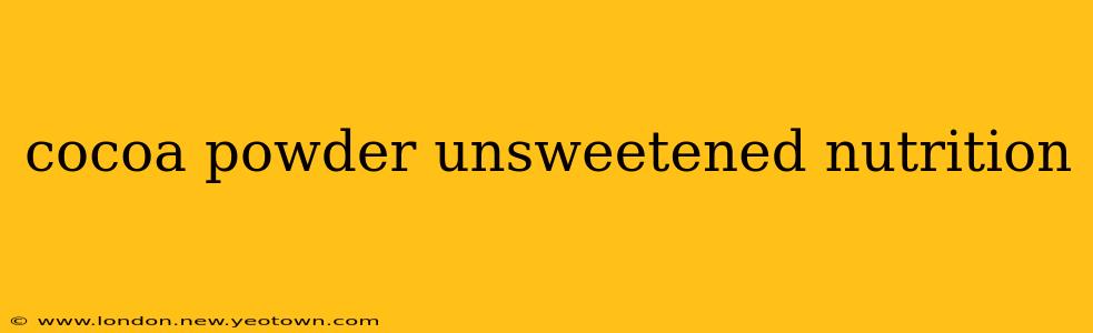 cocoa powder unsweetened nutrition