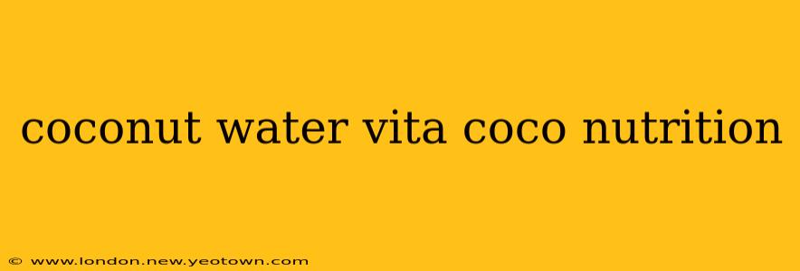coconut water vita coco nutrition
