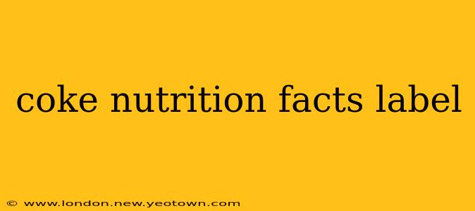 coke nutrition facts label