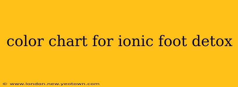 color chart for ionic foot detox
