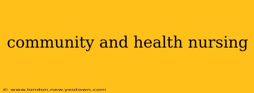 community and health nursing