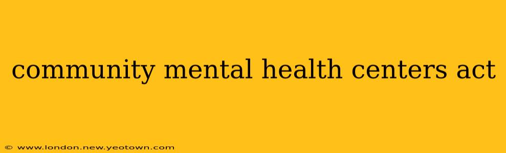 community mental health centers act