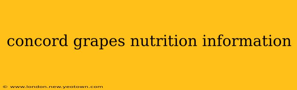concord grapes nutrition information