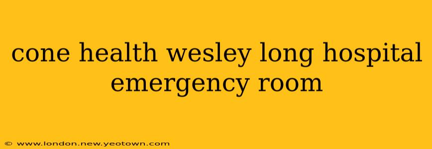 cone health wesley long hospital emergency room