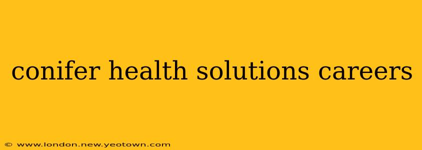 conifer health solutions careers