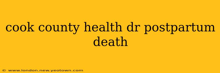 cook county health dr postpartum death