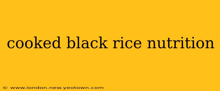 cooked black rice nutrition