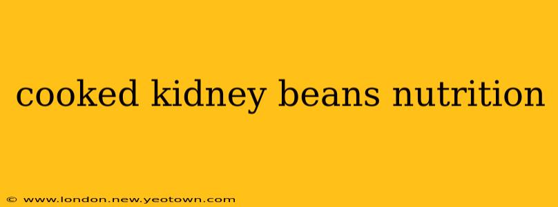 cooked kidney beans nutrition