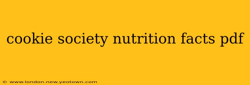 cookie society nutrition facts pdf