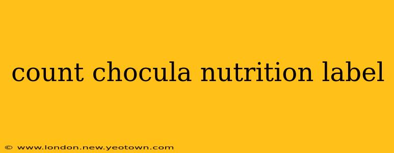 count chocula nutrition label