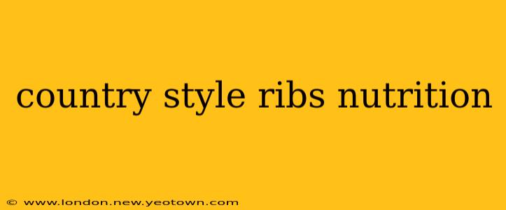 country style ribs nutrition