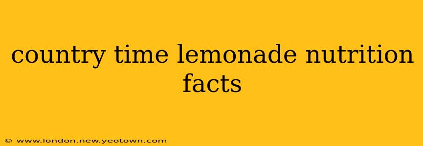 country time lemonade nutrition facts