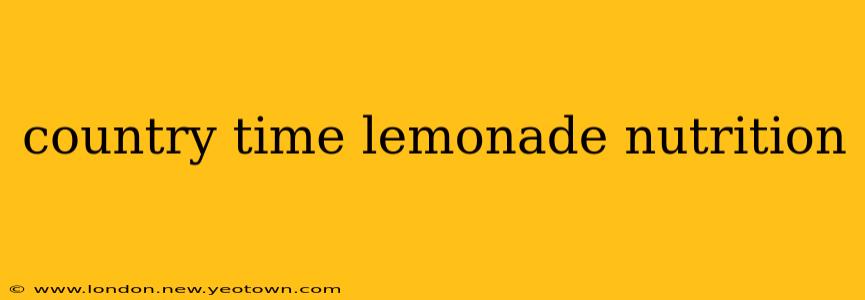 country time lemonade nutrition