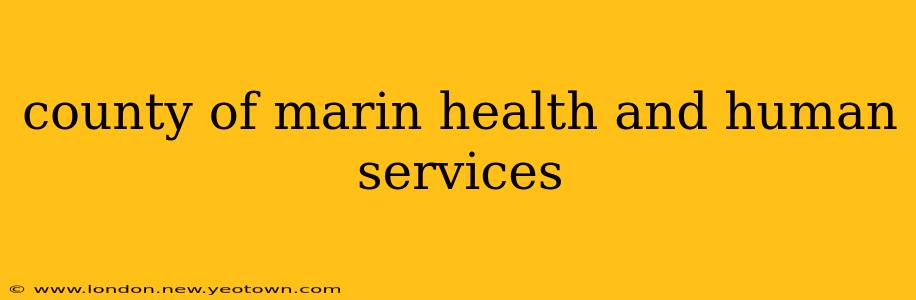 county of marin health and human services