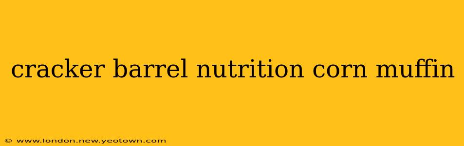 cracker barrel nutrition corn muffin