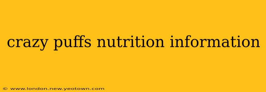 crazy puffs nutrition information
