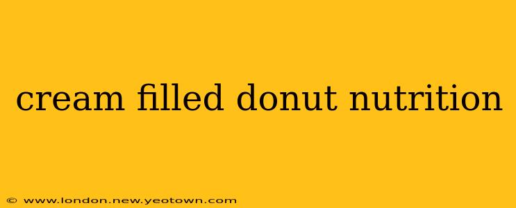 cream filled donut nutrition