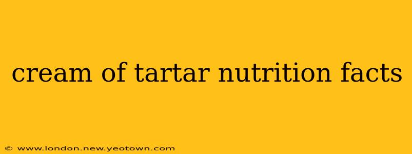 cream of tartar nutrition facts