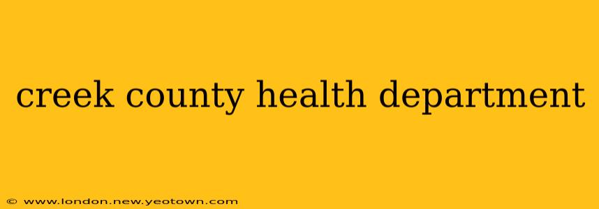 creek county health department