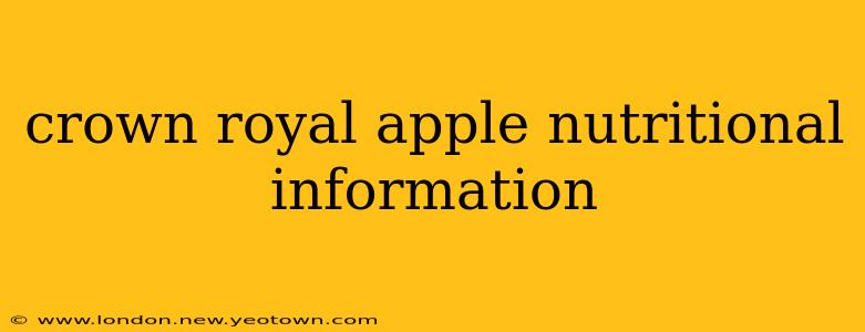 crown royal apple nutritional information